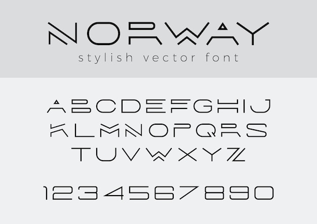 Gratis vector creatief ontwerp lineair lettertype