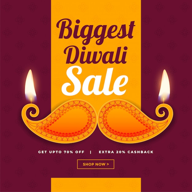 Gratis vector creatief ontwerp van diwali verkoopbanner