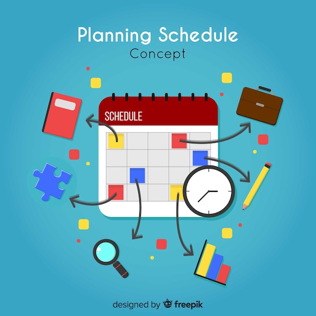 Gratis vector creatief planning planningsconcept