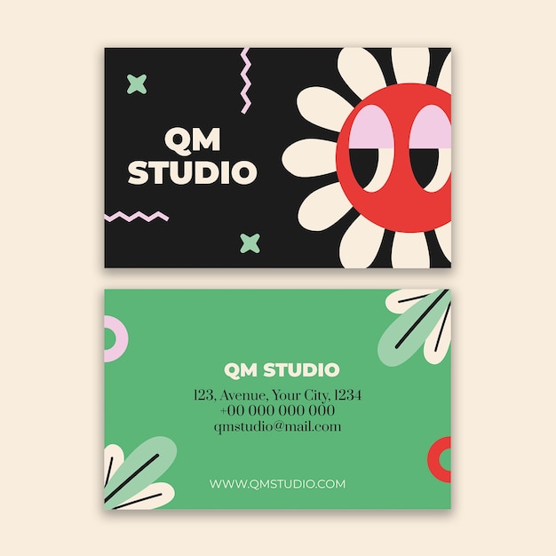 Creatief qm-visitekaartje