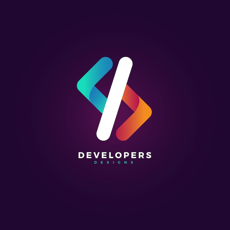Gratis Vector creatief verloopcode logo