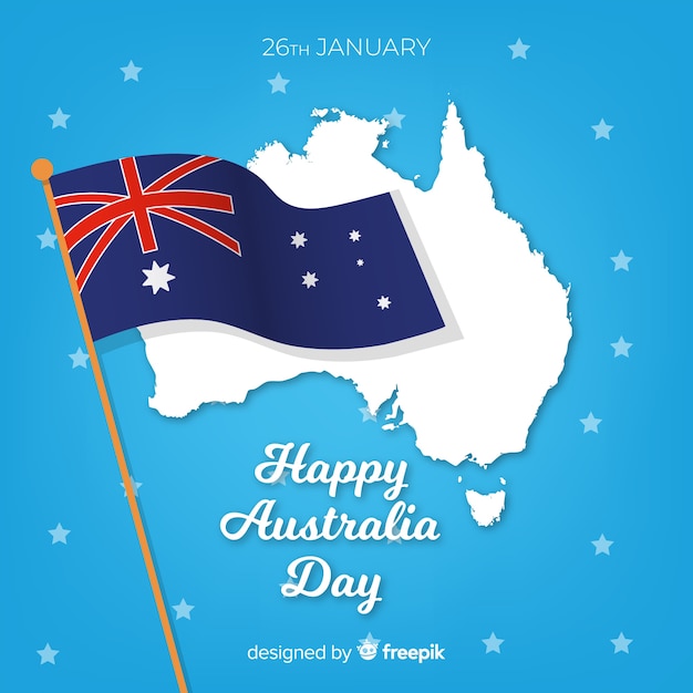 Gratis vector creatieve australië dag achtergrond