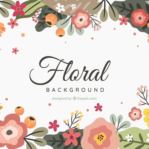 Gratis vector creatieve bloem achtergrond