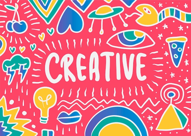 Creatieve doodle illustratie