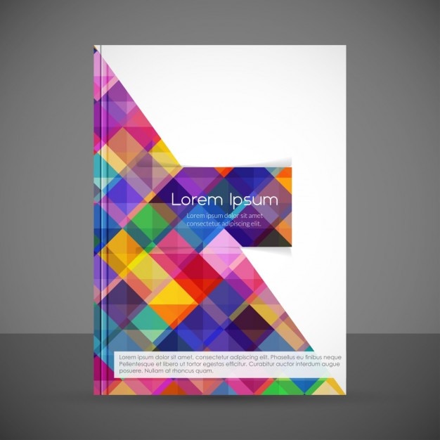 Gratis vector creatieve geometrische flyer brochure template