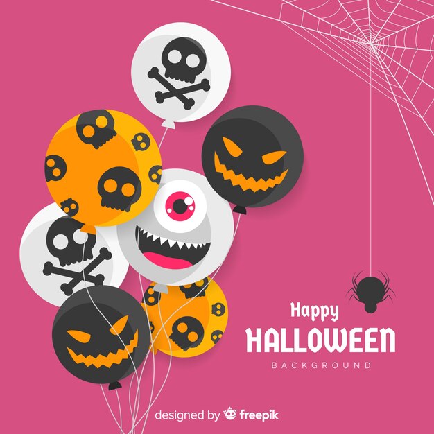 Creatieve halloween-achtergrond met ballonnen