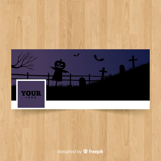 Creatieve halloween facebook banner