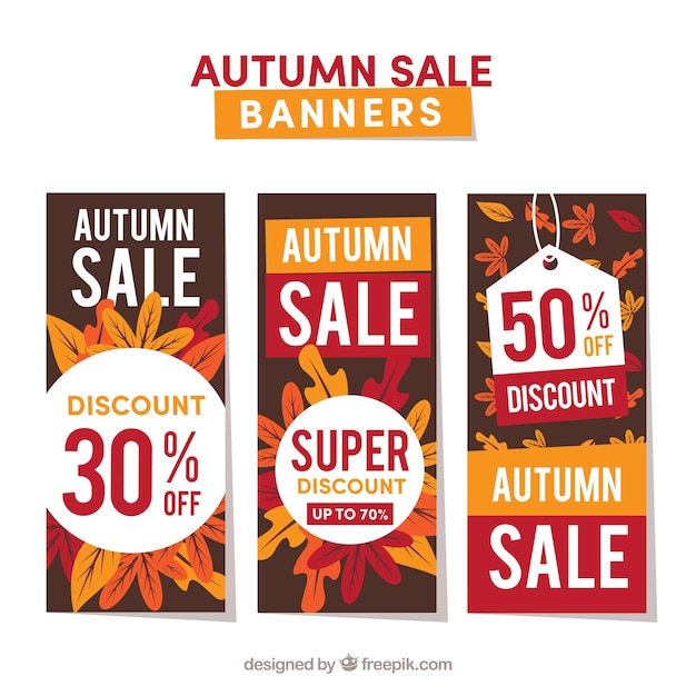 Creatieve herfst verkoop banners