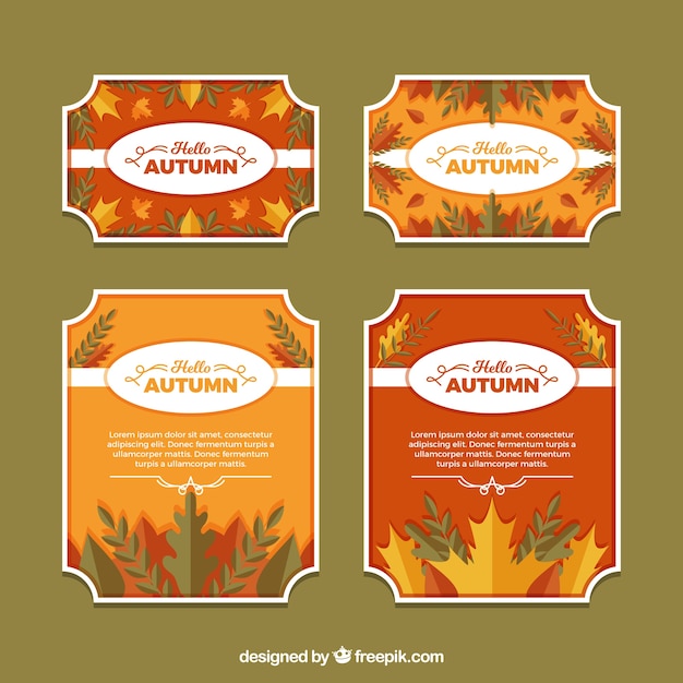 Gratis vector creatieve herfstcollectie