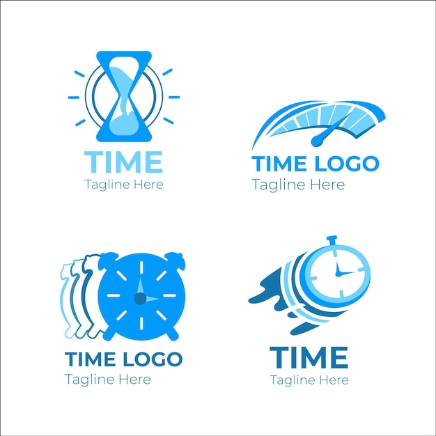 Creatieve horloge logo sjablonen