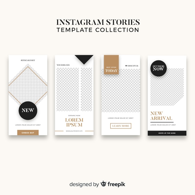 Gratis vector creatieve instagram verhaalsjabloon collectie