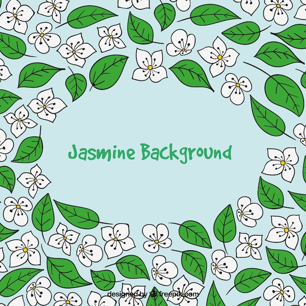 Gratis vector creatieve jasmijnachtergrond