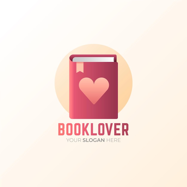Creatieve kleurovergang boek logo sjabloon