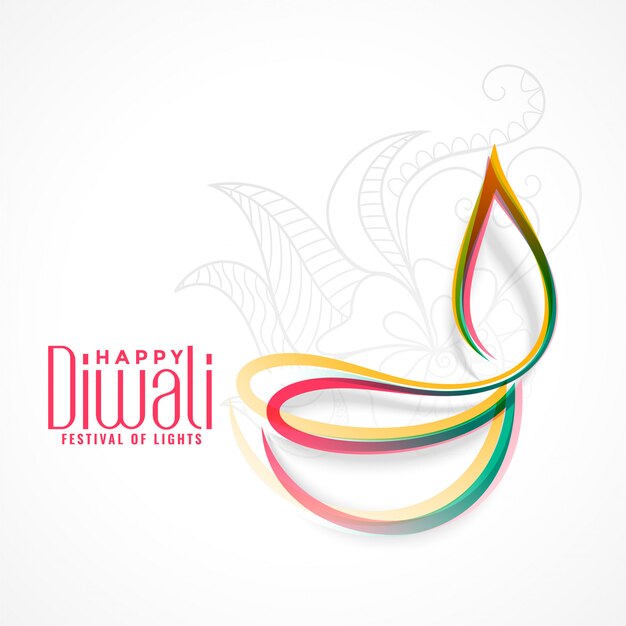 Creatieve kleurrijke diyalamp voor diwalifestival
