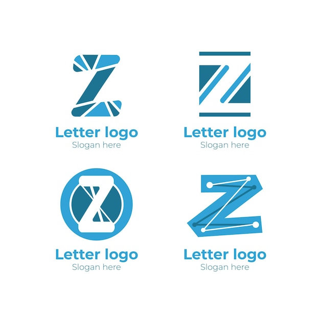 Gratis vector creatieve letter z-logo sjablonen