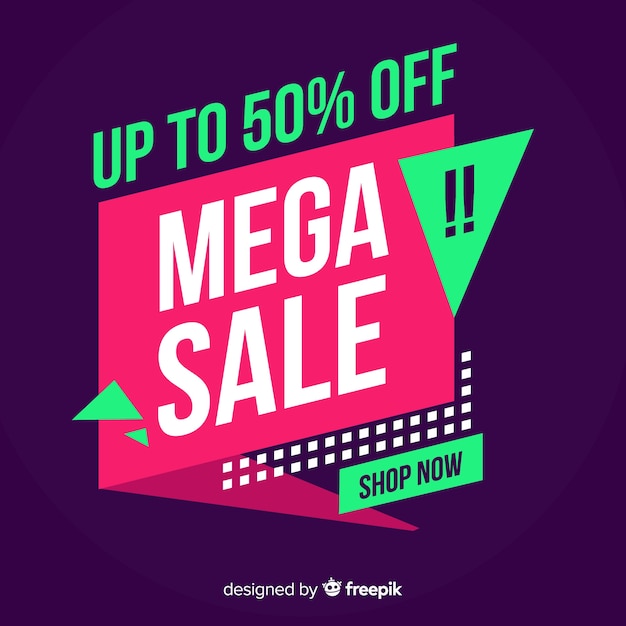 Gratis vector creatieve mega verkoop banners concept