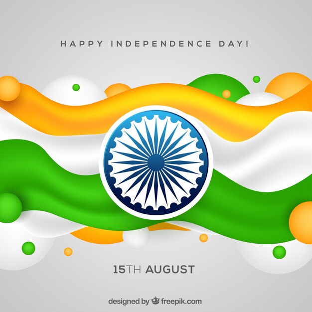 Creatieve moderne Indiase onafhankelijkheidsdag achtergrond