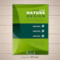 Gratis vector creatieve natuur sjabloon folder