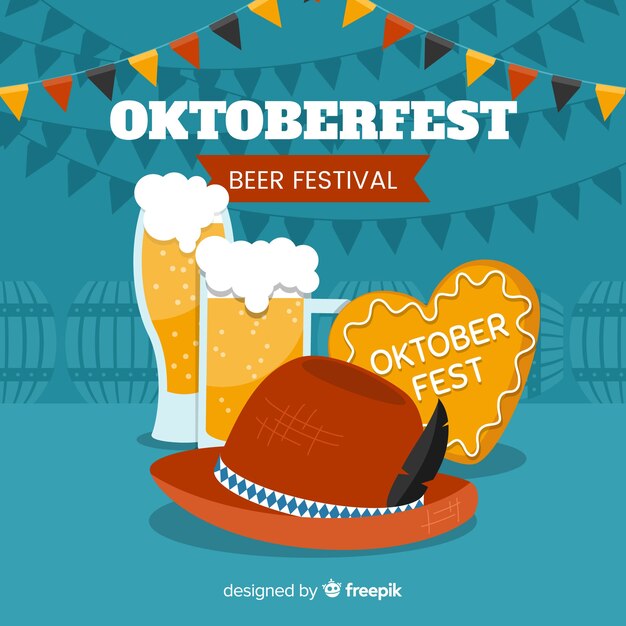 Gratis vector creatieve oktoberfest achtergrond