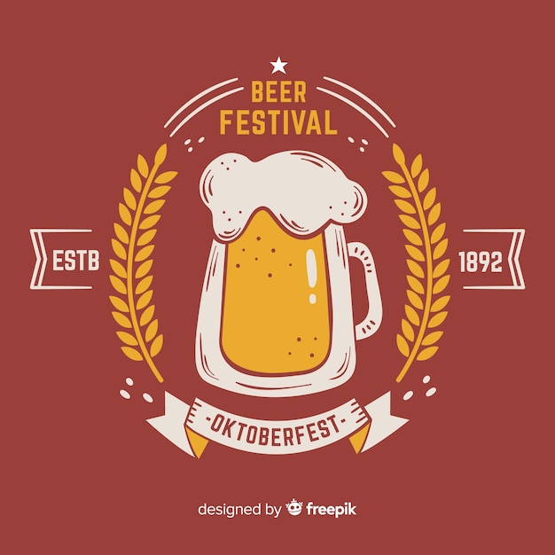 Gratis vector creatieve oktoberfest achtergrond