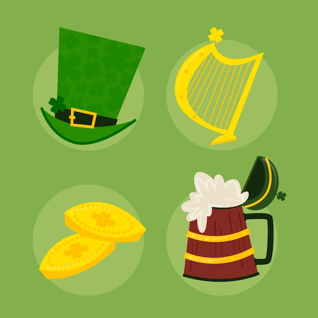 Creatieve st. patrick's day elementen pack