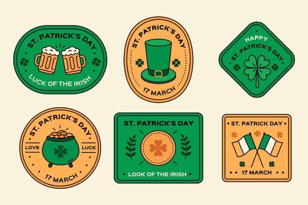 Creatieve st. patrick's day-labelpakket