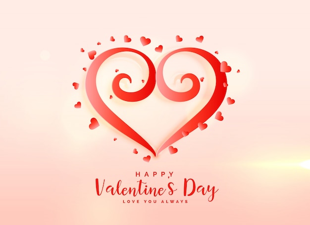 Creatieve Valentijnsdag hart ontwerp achtergrond