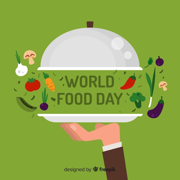 Gratis vector creatieve wereld eten dag achtergrond