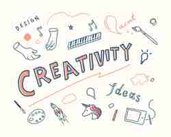 Gratis vector creativiteit en innovatie concept illustratie