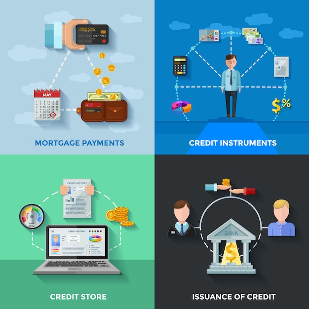 Gratis vector credit rating card set