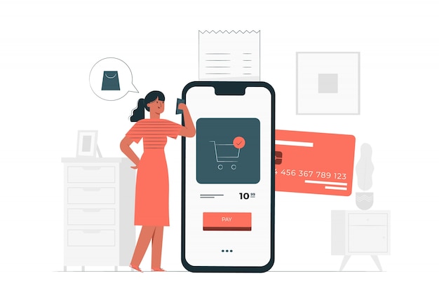 Creditcard betaling concept illustratie