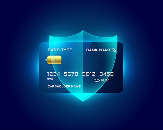 Creditcard veiligheidsconcept achtergrond