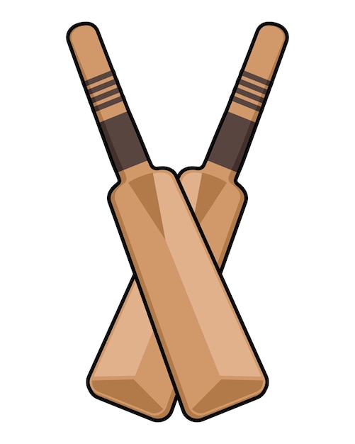 Gratis vector cricket vleermuizen illustratie