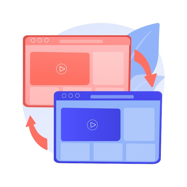 Cross-browser compatibiliteit abstracte concept illustratie