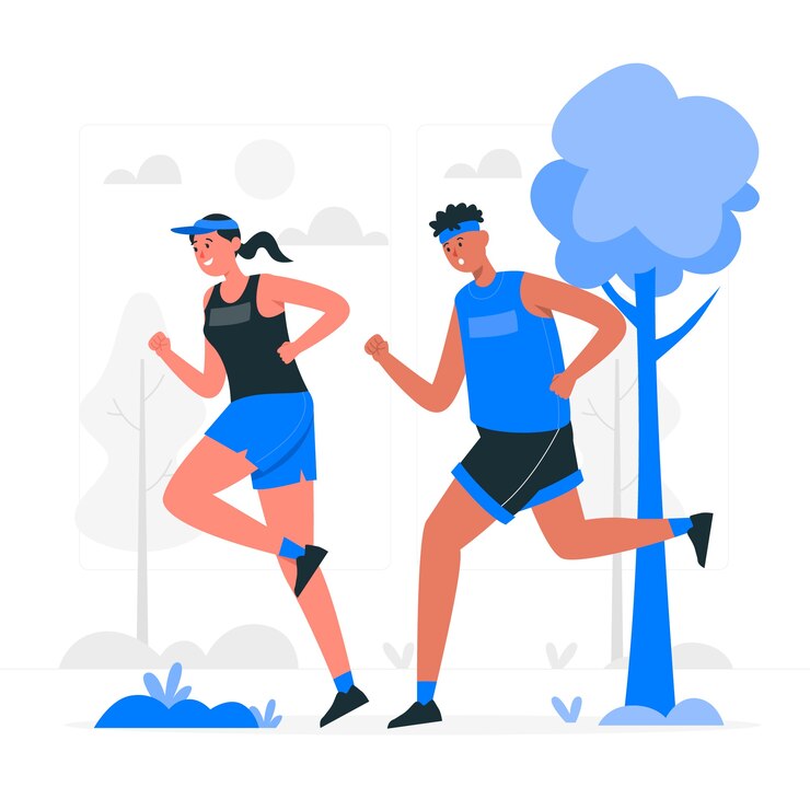 Gratis Vector cross country race concept illustratie
