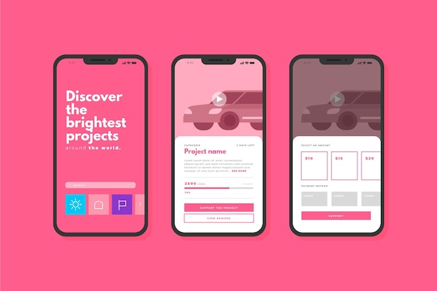 Crowdfunding app-interfaceconcept