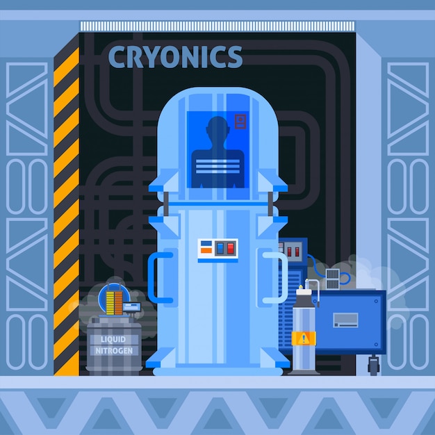 Gratis vector cryogene voorzieningen flat