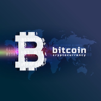 Crypto bitcoin valuta symbool vector achtergrond