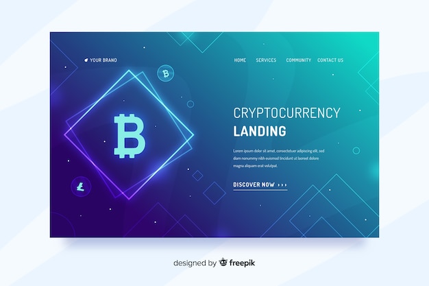 Gratis vector cryptocurrency-bestemmingspagina