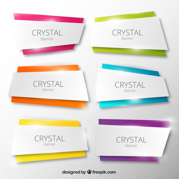 Gratis vector crystal banners