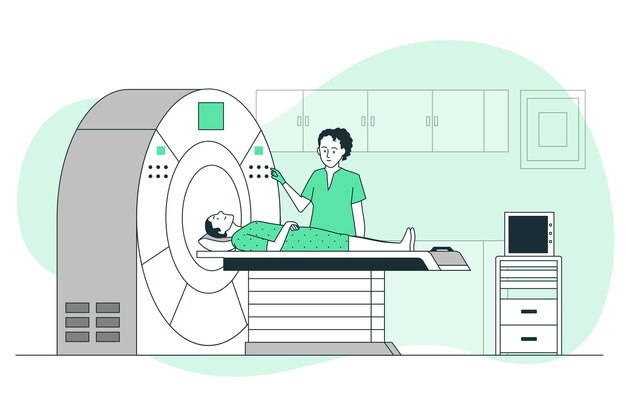 Ct-scan concept illustratie