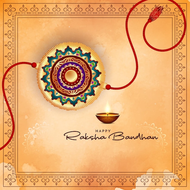 Cultureel indiaas festival happy raksha bandhan-kaartontwerp