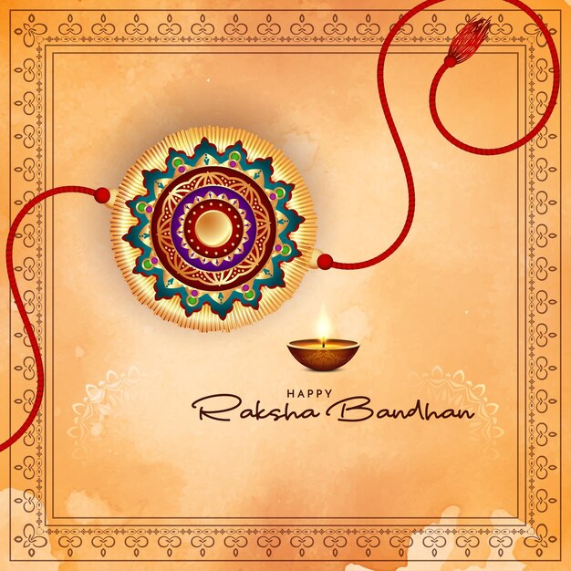 Cultureel Indiaas festival Happy Raksha Bandhan-kaartontwerp