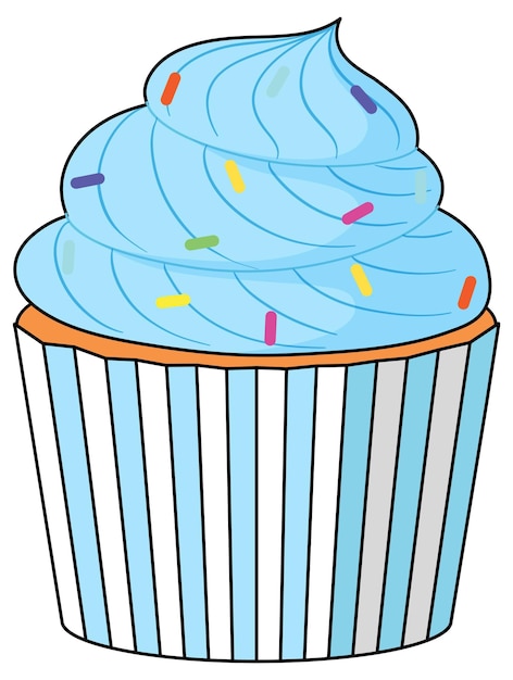 Cupcake met blauwe room