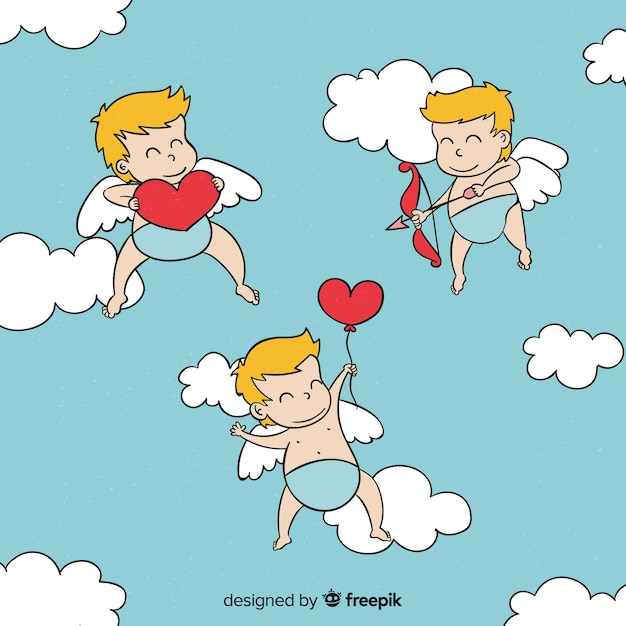 Cupido hemel valentine achtergrond