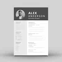 Gratis vector cv-sjabloonontwerp