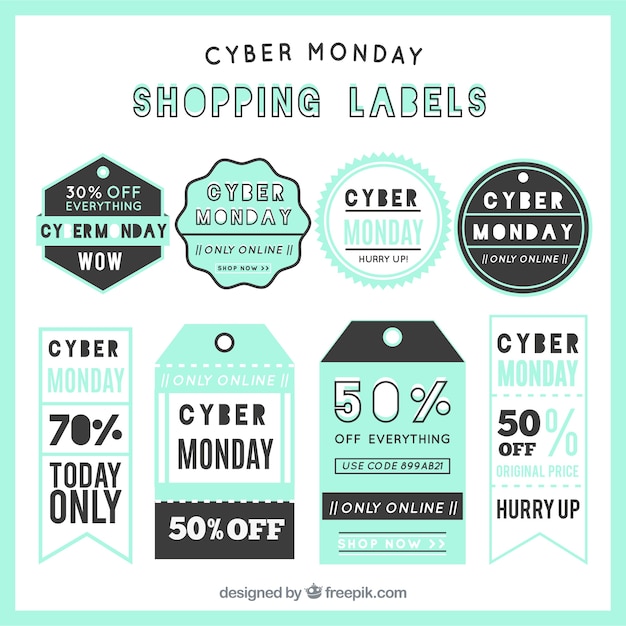 Gratis vector cyber ​​monday banners collection