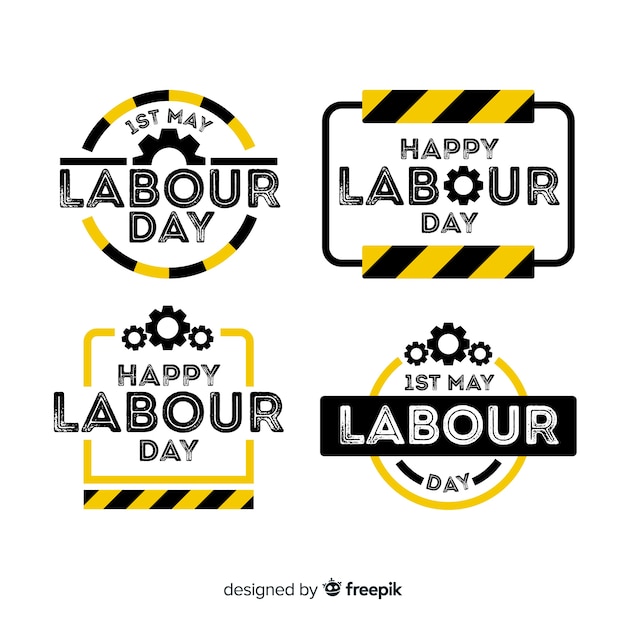 Dag van de arbeid label collectie