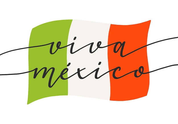 Gratis vector dag van de onafhankelijkheid van mexico belettering