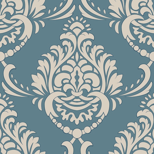 Damast naadloze patroonelement Vector klassieke luxe ouderwetse damast ornament koninklijke Victoriaanse naadloze textuur voor wallpapers textiel inwikkeling Vintage prachtige bloemen barok sjabloon